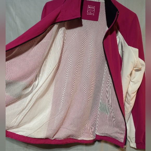Three Hearts EUC Women's Pink, White, Black Zippered Reflective Jacket, XL - Picture 3 of 8